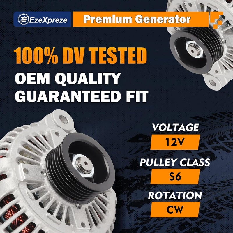 E EZEXPREZE Ezexpreze 11191 New Alternator Replacement For 2006-2012 Kia Hyundai 3.3 3.8L,06-11 Azera,06-10 Santa Fe Sonata, 07-10 Entourage Veracruz, 07-09 Kia Sorento, 06-09 Sedona, 10-11 Borrego, V6 - Image 3
